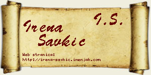 Irena Savkić vizit kartica